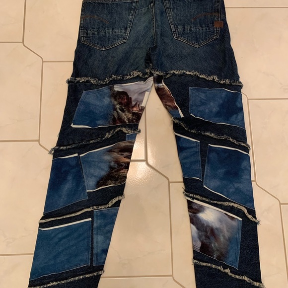 Jaden Smith + G-star spiraq rftp patches water 3D slim jeans W 28 L 32 - Picture 12 of 14